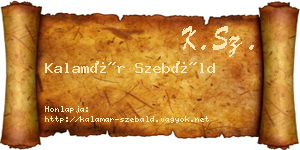 Kalamár Szebáld névjegykártya